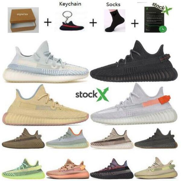 new tail light earth yecheil black static reflective marsh kanye west running shoes gid glow clay beluga 2.0 men women shoe sneakers
